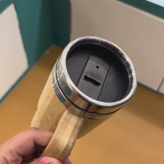 Bamboo Travel Mug with Wooden Handle 480 ml – MGH 7039