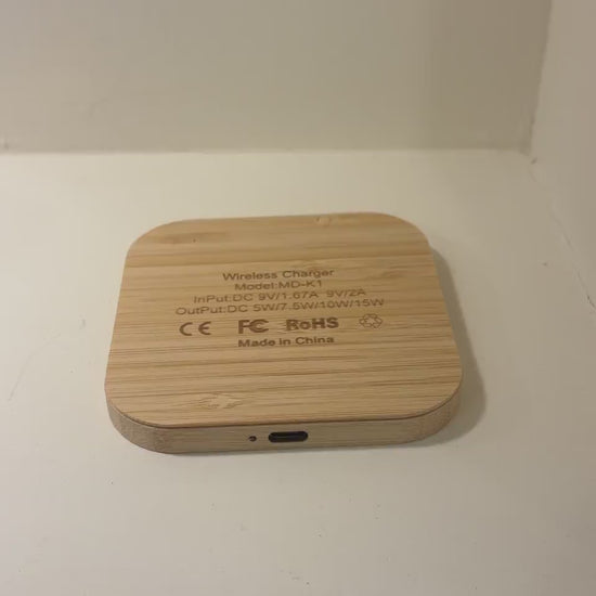 Bamboo Square Wireless Charger – 9034-2