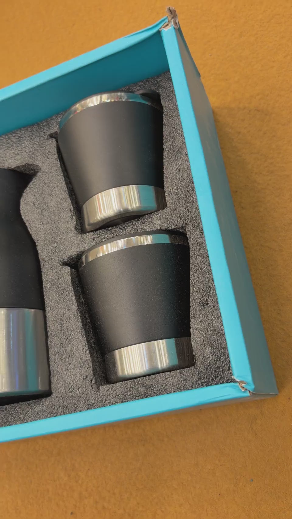 Vacuum Carafe & Cups Gift Set - Teal Box