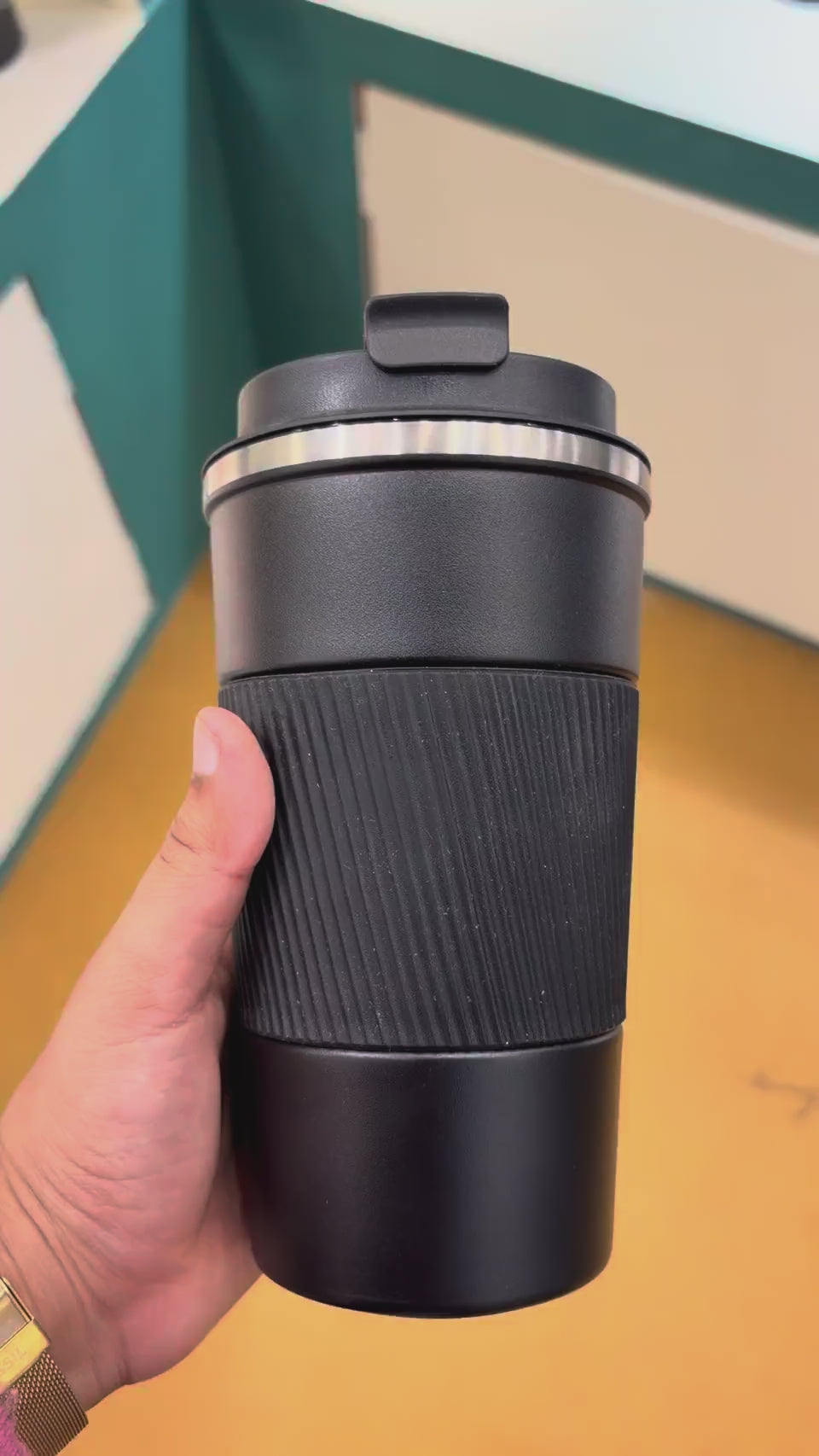 Coffee Tumbler with Flip Lid 500 ml - Black