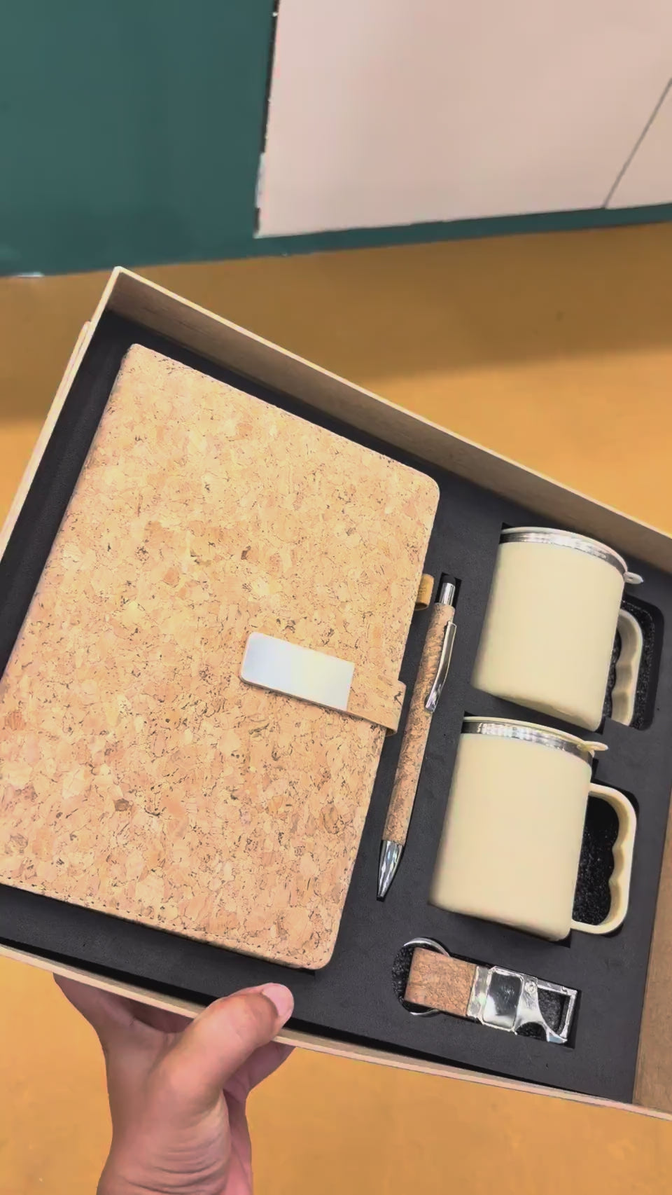 Cork Notebook & Ceramic Mug Pair Gift Set