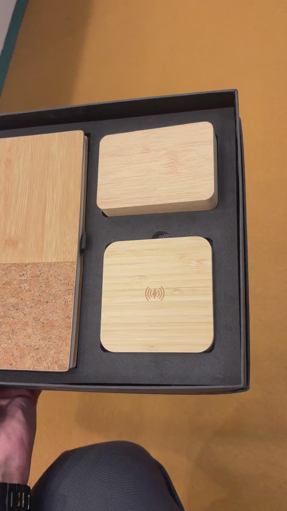 Steel Bottle, Cork Notebook & Wood Coaster Gift Set