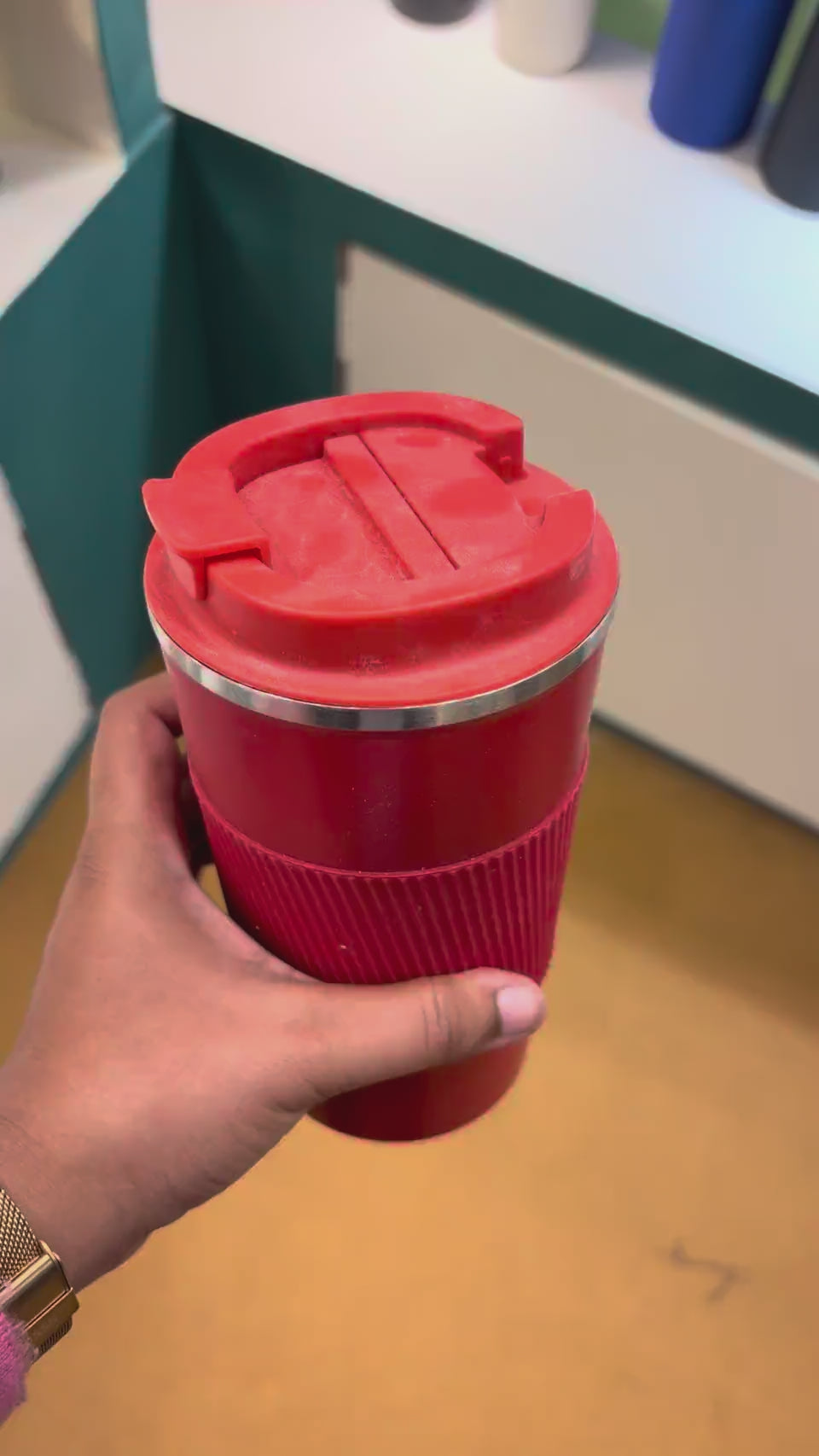 Coffee Tumbler with Flip Lid 500 ml - Red