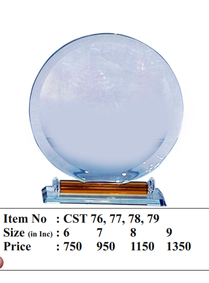 Elegant clear crystal trophy award; perfect for recognizing achievements.
