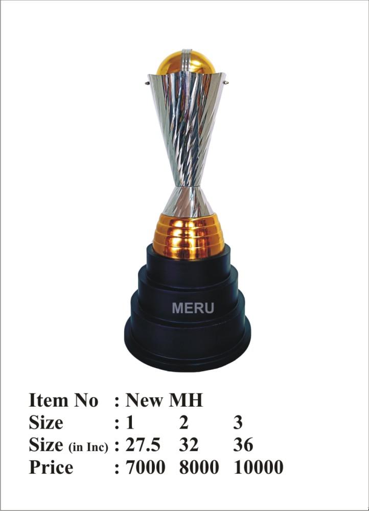 Image  Silver metal trophy with golden sphere; ideal for sports awards and recognition ceremonies.