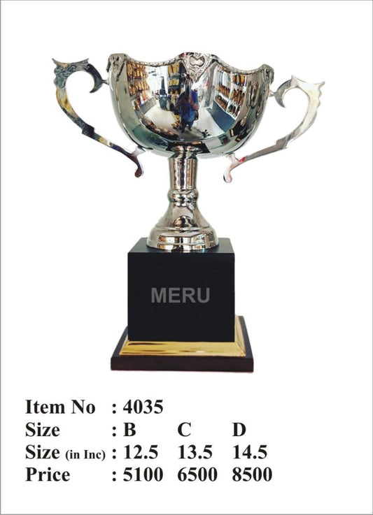 Silver Metal Trophy - Sports Achievement