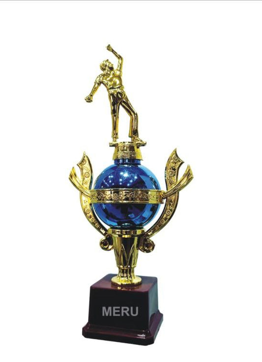 Blue and Gold Athlete Fiber Trophy 820-106