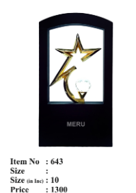 Star & Crescent Acrylic Trophy - Ideal for corporate awards and employee recognition.