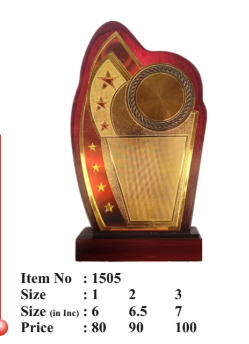Elegant wooden trophy for recognition awards