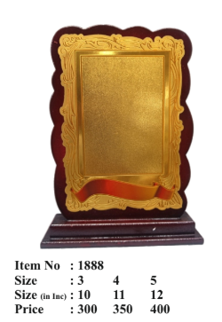 Elegant Wooden Memento Trophy - Recognition Award