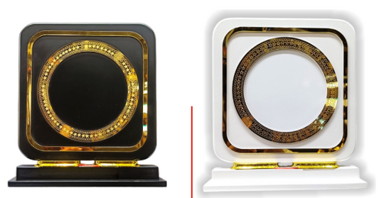 Elegant wooden trophy for employee recognition and corporate awards.