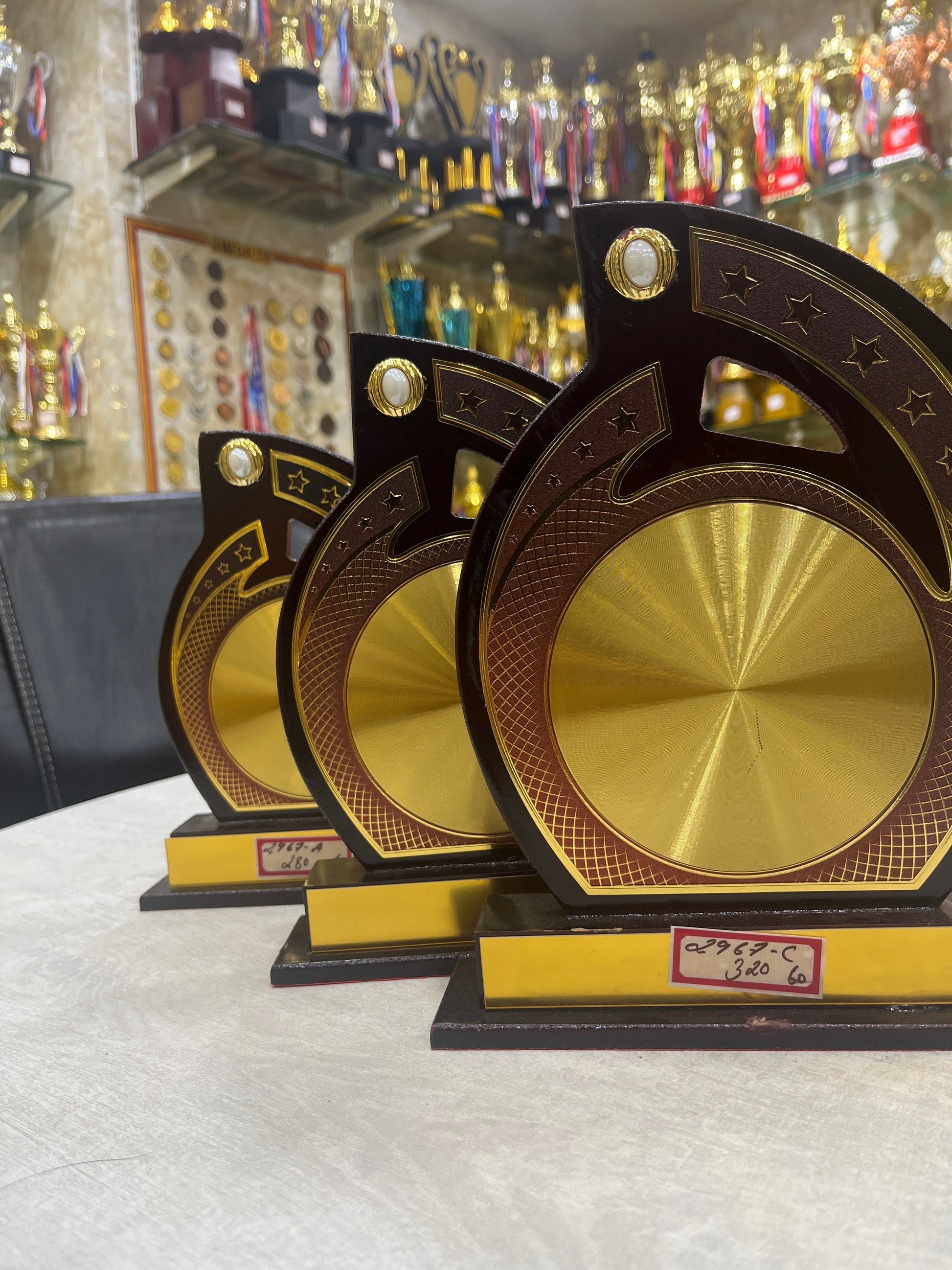 Elegant Wooden Award Trophy - Custom Recognition