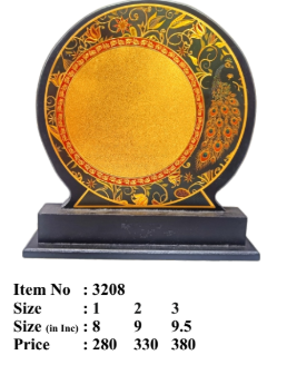 Elegant wooden memento trophy with gold accents; perfect for awards and recognition.