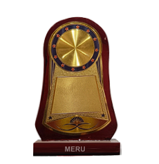 Wooden Memento Award - Gold Plaque Detail