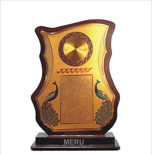 Custom Wooden Memento with Peacock Design