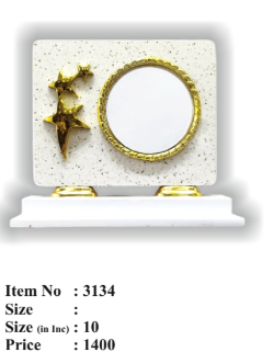 Elegant white Wooden Mementos with gold stars.