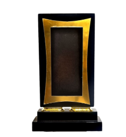 Elegant wooden memento trophy showcasing a custom award design.