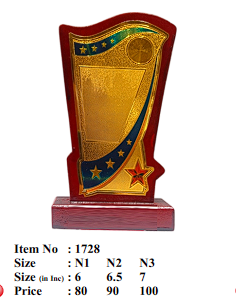 Elegant wooden trophy showcasing a design perfect for employee recognition.