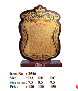 Elegant wooden trophy showcasing appreciation and recognition for outstanding achievements.