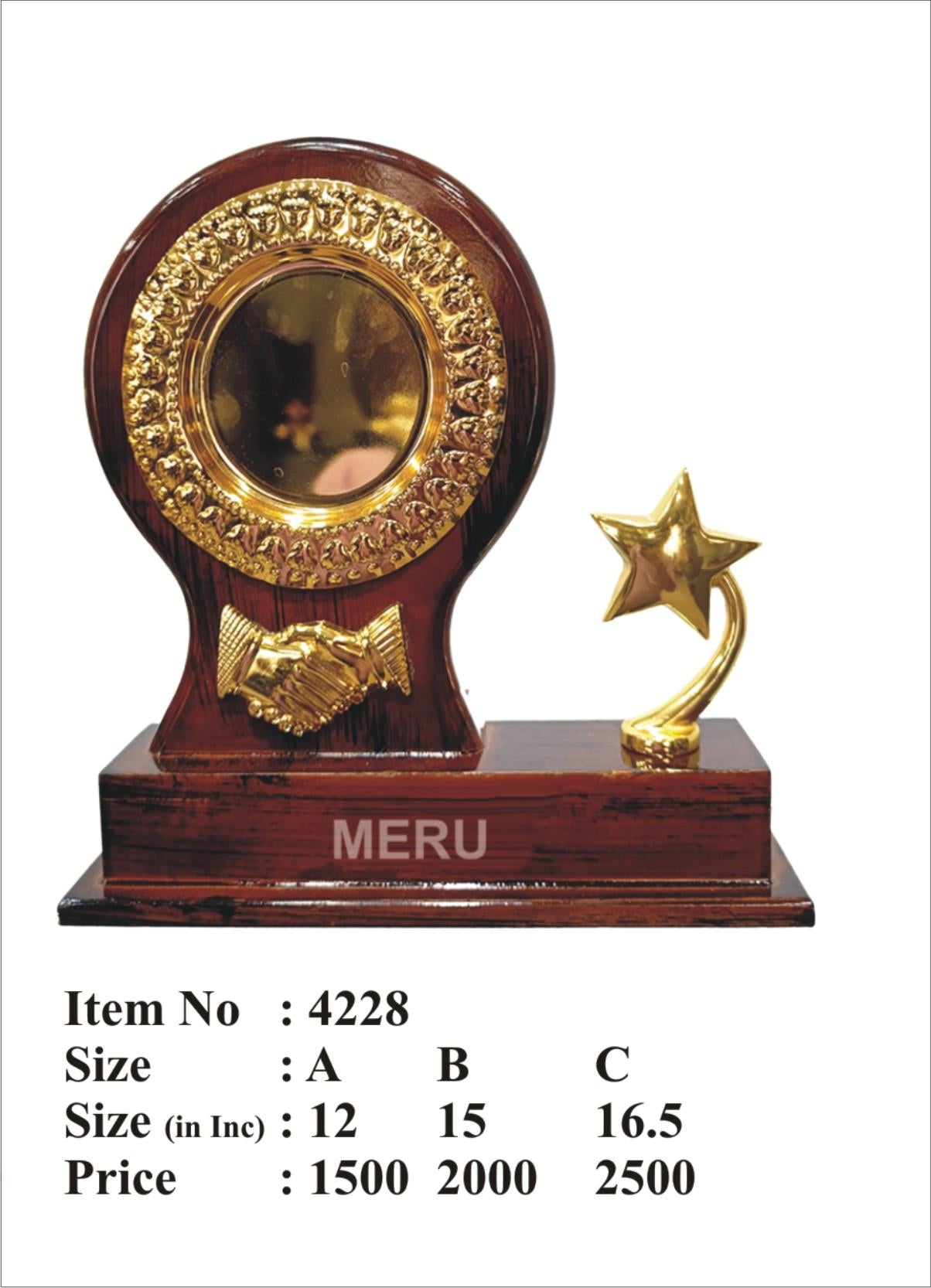 Custom Wooden Star Trophy - A unique award for employee recognition.