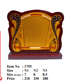 Elegant wooden trophy for employee recognition and awards.
