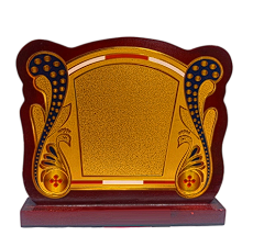 Elegant wooden trophy for employee recognition and awards.